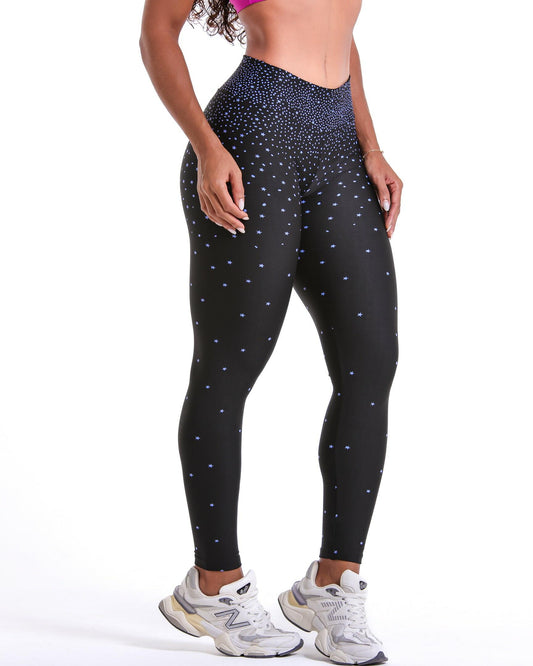 Calça Legging Básica Degradê Estrelas