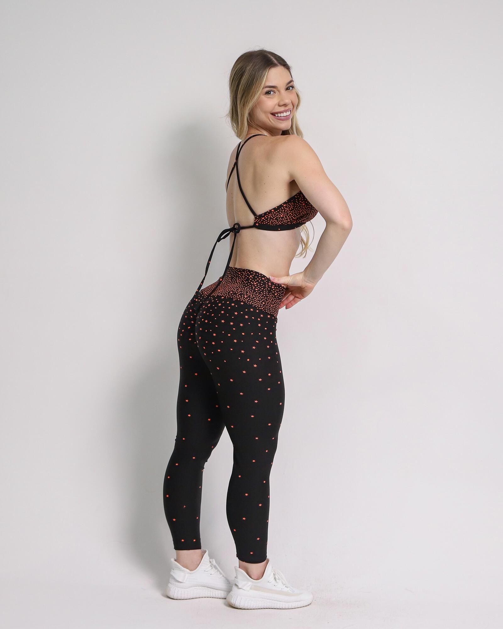 Conjunto Legging Empina Degradê Estrelas + Top Paula
